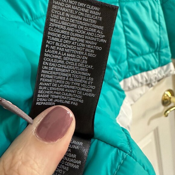 The North Face Women's Insulated Jacket XL HyVent Primaloft Teal Grey - Picture 11 of 14